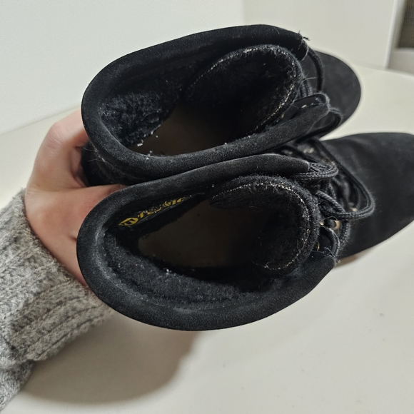 Tecnica black Suede embroidered ankle bootie sz 39 8.5 - Picture 10 of 14